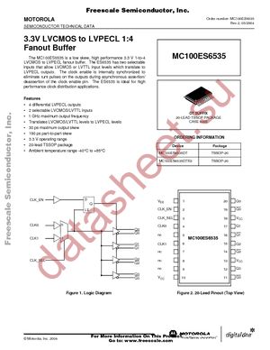 MC100ES6535DT datasheet  